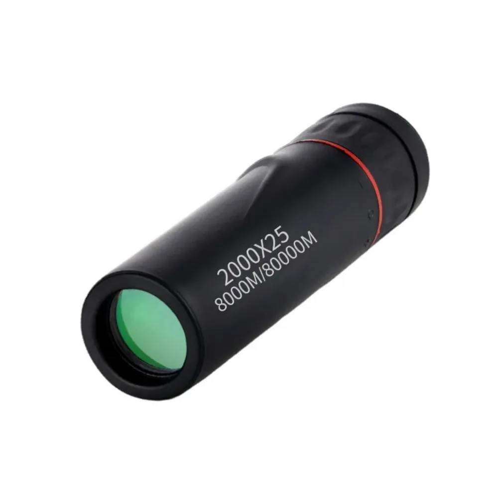 Nuevo telescopio Monocular HD de 2000x25, Mini telescopio portátil para teléfono móvil con soporte, telescopio para acampar, cazar, observación de aves