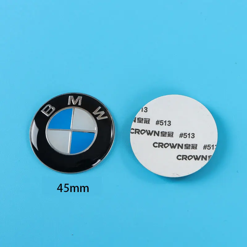 45mm BMW พวงมาลัยรถสติกเกอร์พวงมาลัยโลโก้สัญลักษณ์สําหรับ BMW E70 E83 E84 E85 E86 F07 F10 F11 F18 G01 G02 G05 G07 G09