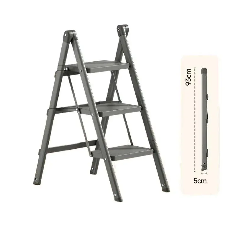 Folding Ladder, Thickened Telescopic Dual-purpose Small Staircase, Indoor Multi-functional Ladder, Three-step Herringbone Ladder
