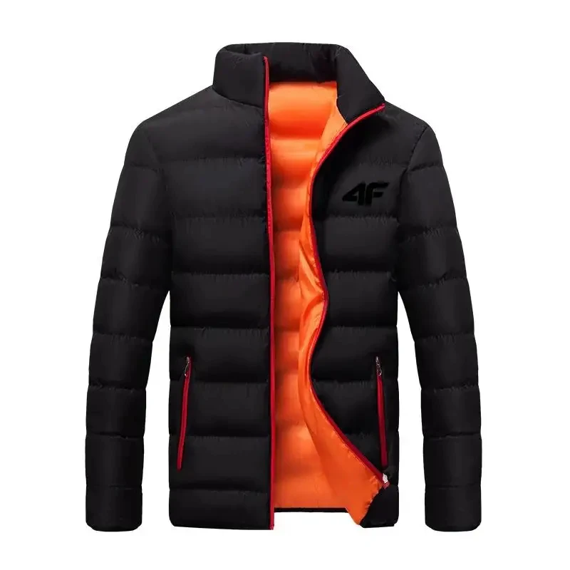 Ropa de algodón para hombre, abrigo cálido con cuello levantado, ligero, cálido, a la moda, informal, de alta calidad, para invierno, 2024