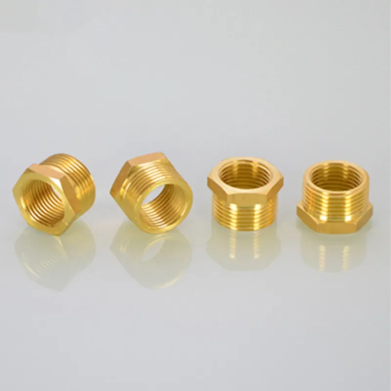 Đồng Lục Giác Bushing Giảm Tốc Ống 1/8 1/4 3/8 1/2 3/4 F Đến M Ren Giảm Đồng Nước Khí Adapter đầu Nối Cổng Kết Nối
