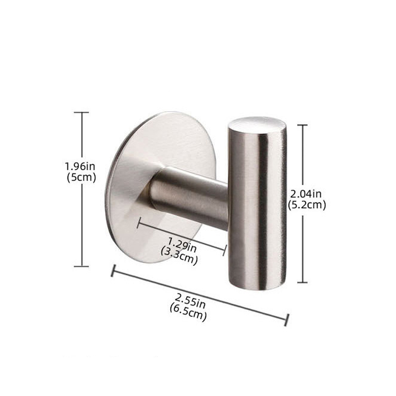 Gancio per accappatoio in acciaio inossidabile Gancio adesivo da parete Gancio per asciugamani per bagno Cucina Garage Hardware da cucina resistente a parete