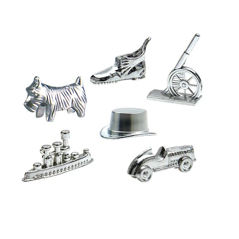 6 Pcs/Set Alloy Chess Pieces Board Games Accessories Game Pieces  Game Chess  Character Chess Pieces Family Game