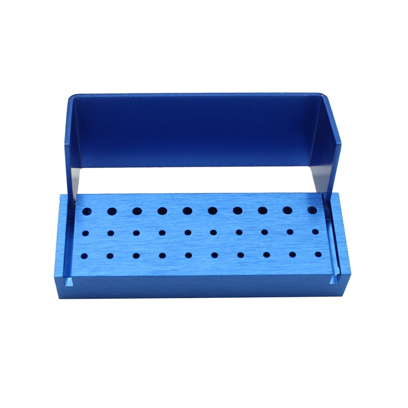 1pcs Dental Burs เจาะฆ่าเชื้อบล็อก FG Bur RA Bur ฆ่าเชื้อผู้ถือ Autoclavable อลูมิเนียม 30 หลุมทันตกรรมวัสดุ