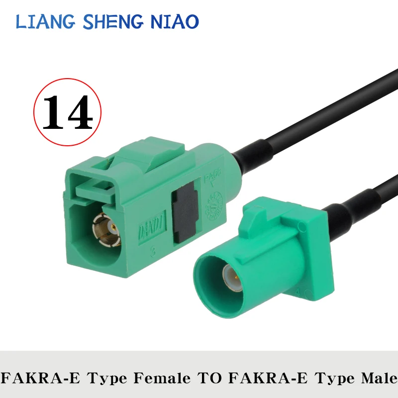 FAKRA E RG174โคแอกเซียลชาย/หญิงสายสำหรับรถยนต์วิทยุดาวเทียม GSM 50Ohm โทรศัพท์มือถือสำหรับ telematics