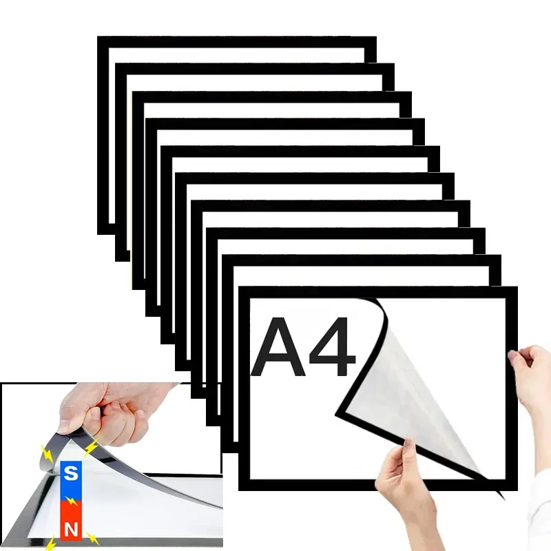 2/3/5/10pcs A4 magnetic sheet Advertising Display Stickers Soft Self Rubber Magnet Poster Frame Diamond Painting Frames