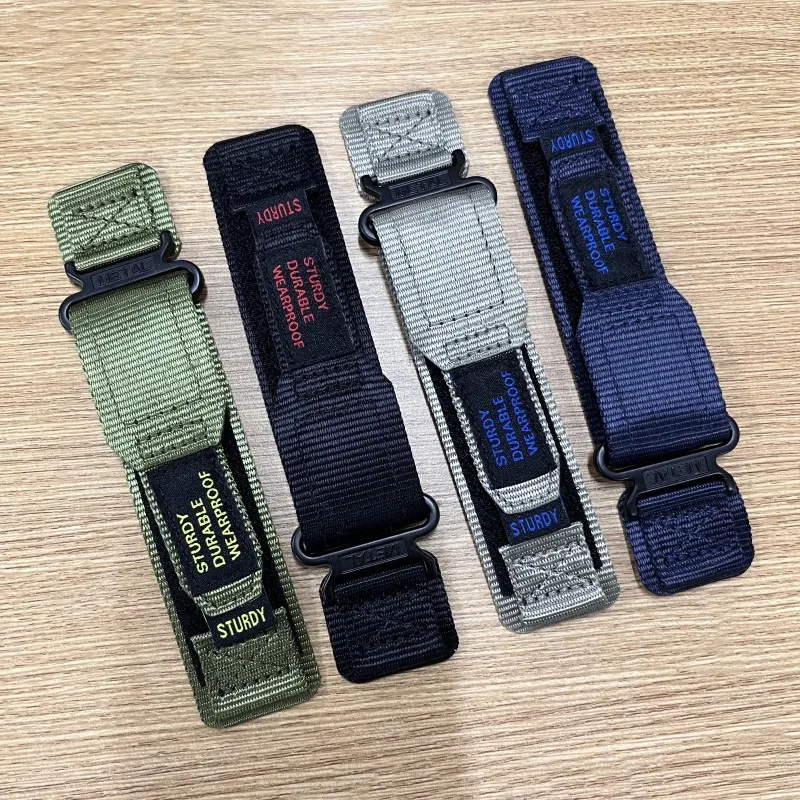 Pulseira de relógio de nylon de 20mm 22mm para Garmin Vivoactive 4/Vivoactive 5/3, pulseira de velcro para Forerunner 255 265 245 645 165 55