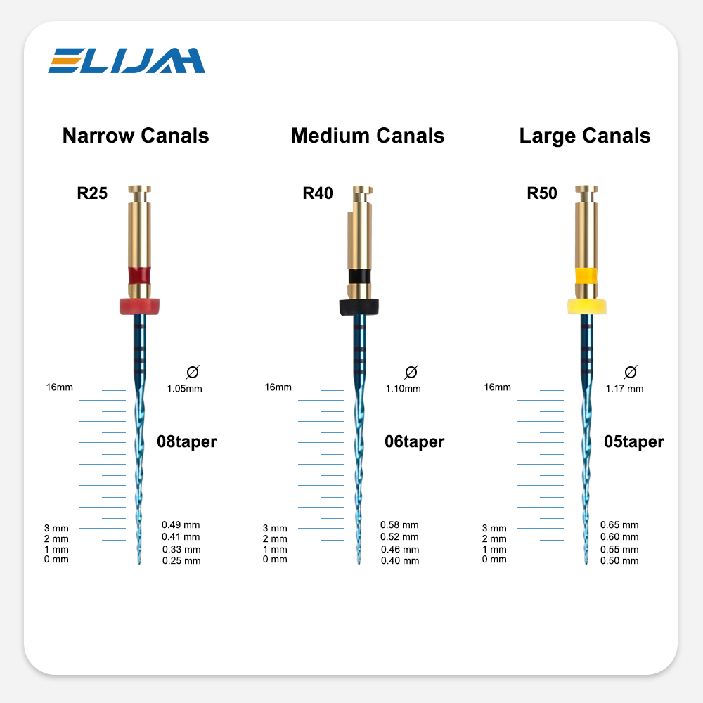 6Pcs/Box 21/25/31mm Dental Reciprocating Blue Endodontic Files Denspay R25/40/50 Only One Engine Use Niti Rotary Root Canal File