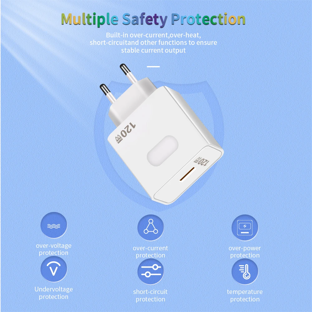 120 ワット GaN USB 急速充電急速充電器 3.0 タイプ C ケーブル 10A 携帯電話の充電器 Huawei 社 Xiaomi 15 14 Oneplus 壁の充電器
