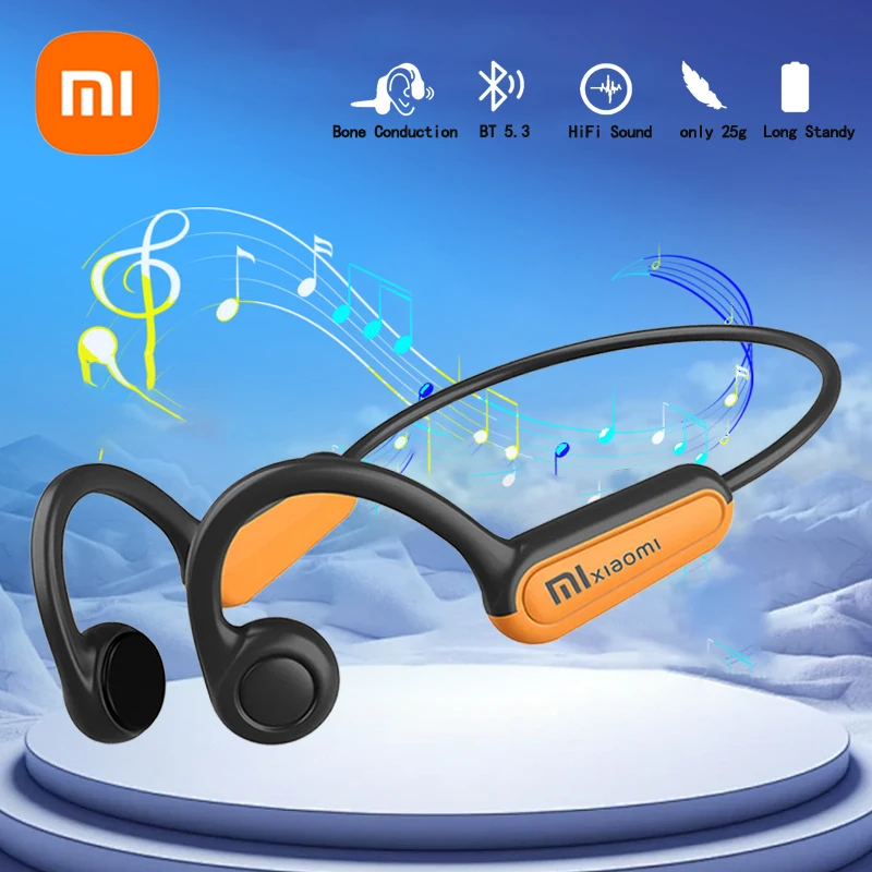 Xiaomi-auriculares inalámbricos de conducción ósea, cascos deportivos con Bluetooth 5,3, resistentes al agua, con gancho para la oreja, para correr y conducir