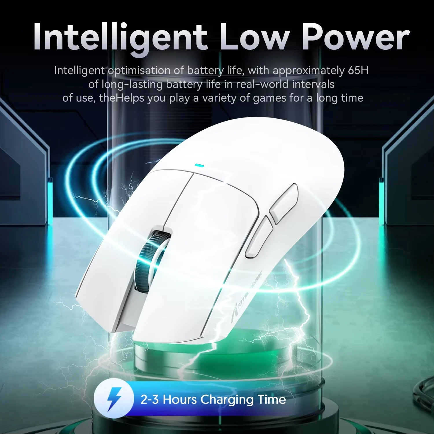 Delux Attack Shark X11 PAW3311 Bluetooth Mouse, Triple Mode Connectivity, Touch Magnetic Charging Dock, Ultra-Light Gaming Mouse