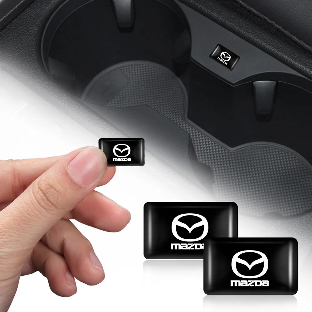 Tapas para vástago de válvula de neumático de rueda de coche, pegatinas decorativas interiores de coche epoxi 3D para Mazda 2 3 5 Axela CX-5 CX-3 Atenza MS 323