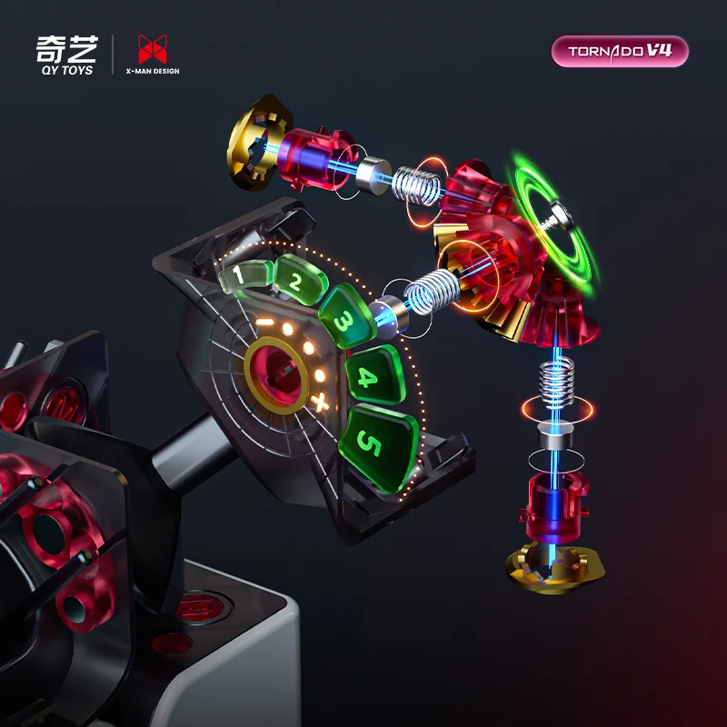 QiYi XMD Tornado V4 3x3x3 Pioneer UV เคลือบ Maglev ความเครียดบรรเทาปริศนา Racing Magic Cube ความเร็วเกมของเล่นเด็กของขวัญ