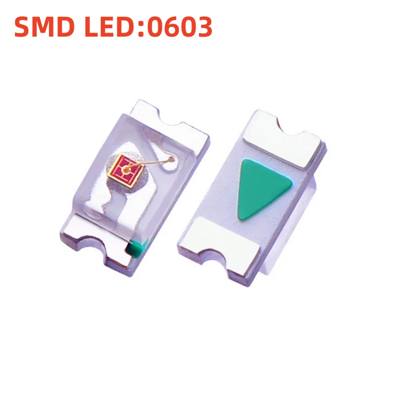 Piezas LED de alta calidad, luz roja, verde, azul, amarilla, rosa, blanca, naranja, azul hielo, SMD 500, diodo emisor de luz 0603