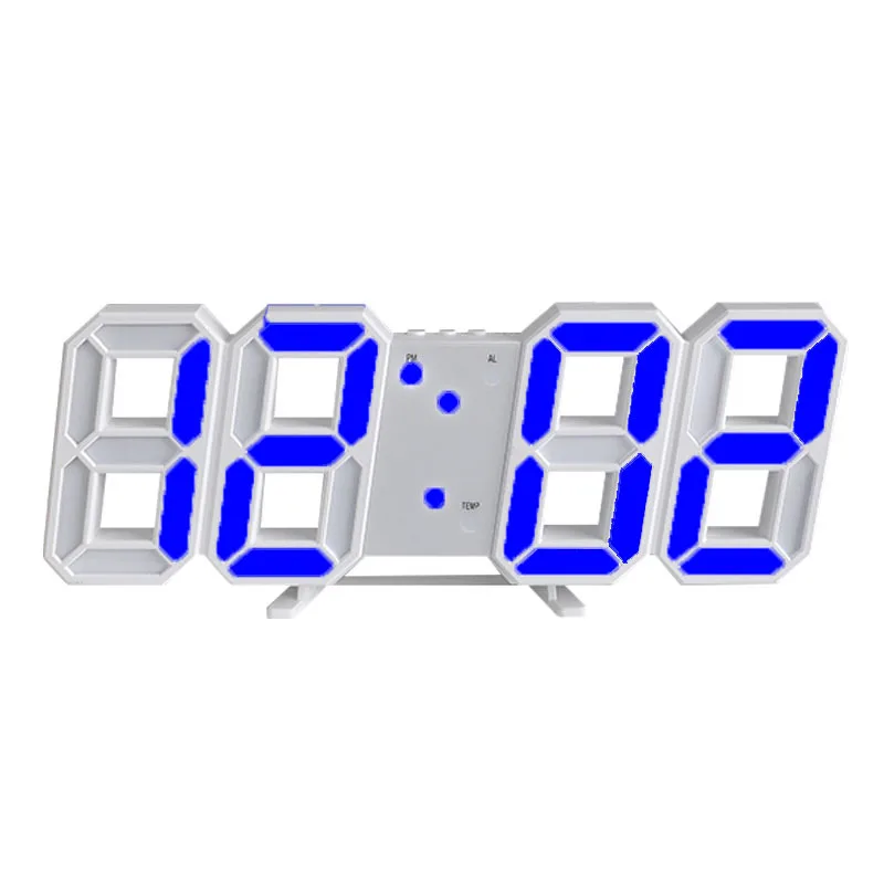 Alarm Clock Luminous Smart 3d Digital Clock Digital Wall Clock Led Electronic Temperature Clock Watch Nightlight Desktop