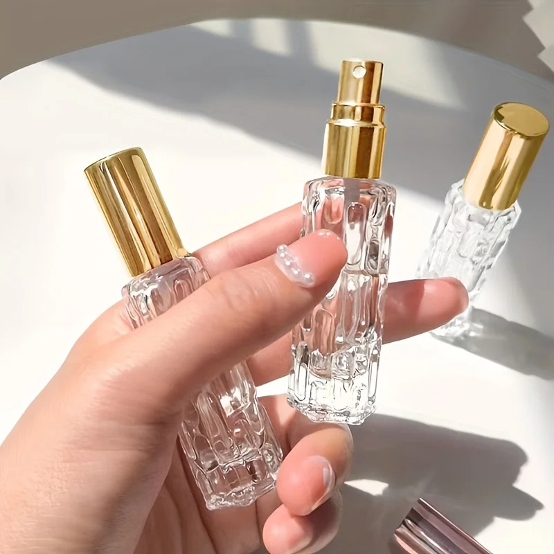 1/3/6 pezzi + 4 accessori Contenitore mini atomizzatore di profumo da viaggio da 10 ml con 3 flaconi spray, 2 imbuti, 2 divisori dispenser