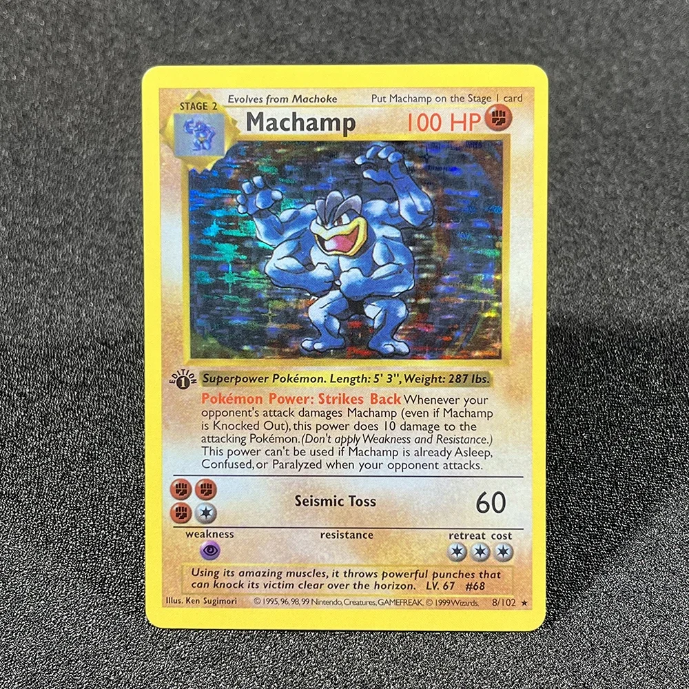 Pokémon Proxy Cards Classic 1996 1st Edition Base-Set Venusaur Charizard Mewtwo Gyarados Blastoise Customized Cards Collection