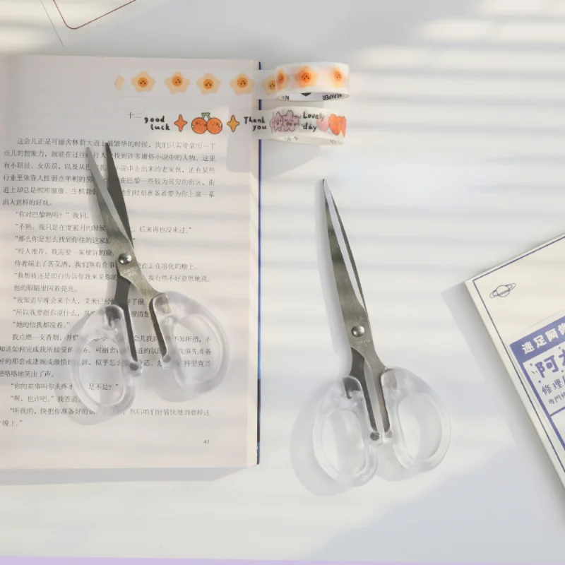 Mr. Paper Transparent Scissors Creative INS Style Multi-Purpose Good-looking Student Desk Supplies Scissors Stationery