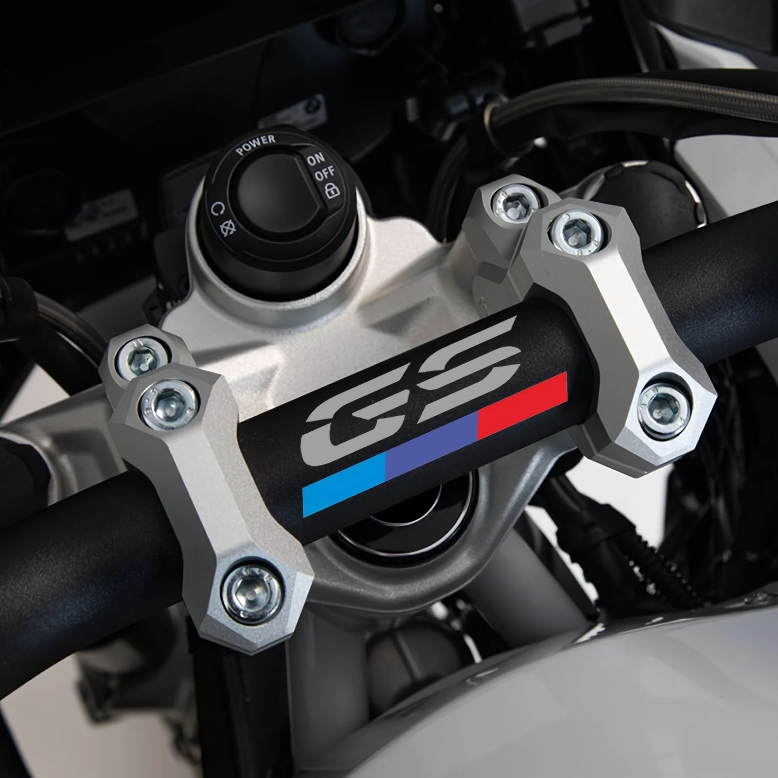 1pc gs motocicleta adesivos à prova dwaterproof água diy moto guiador decalques de vinil decoração para bmw f650gs f700gs f750gs f800gs f850gs