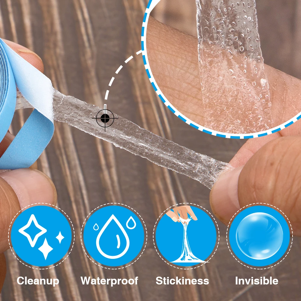 0.8 センチメートル/1 センチメートル/1.9 センチメートル/2.5 センチメートル両面接着剤すべてのかつら 3 ヤード/ロールかつら固定テープ青い髪テープサロンかつらの取り付け