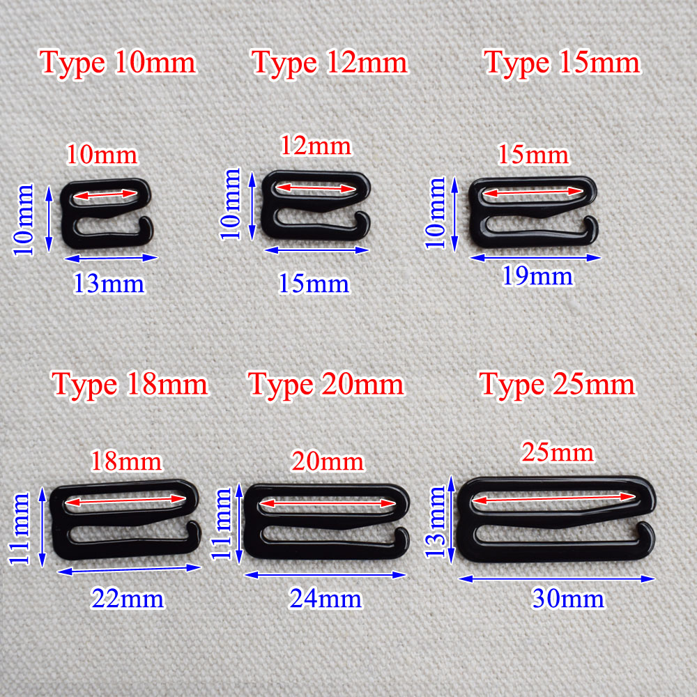 20pcs 10mm-25mm Metal Bra Strap Adjustment Buckles Underwear sliders Rings Clips For Lingerie Adjustment DIY Accessories