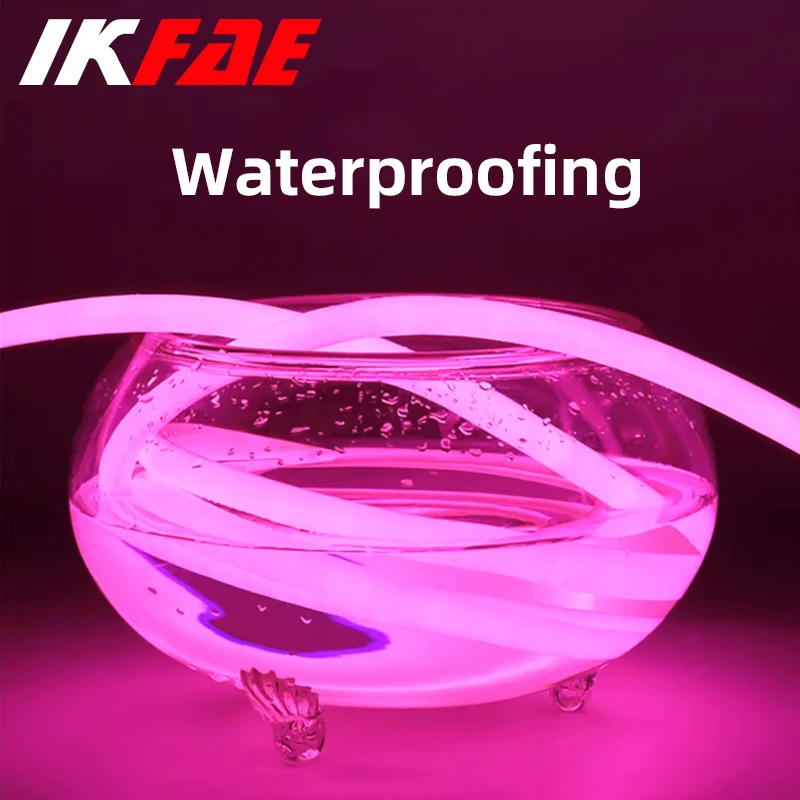 IKFAE-LED ชุดไฟนีออนแบบยืดหยุ่น Strip Light, แรงดันต่ํา, แถบซิลิโคน, ไฟกลางแจ้ง, Modeling Ambient Light, 12V