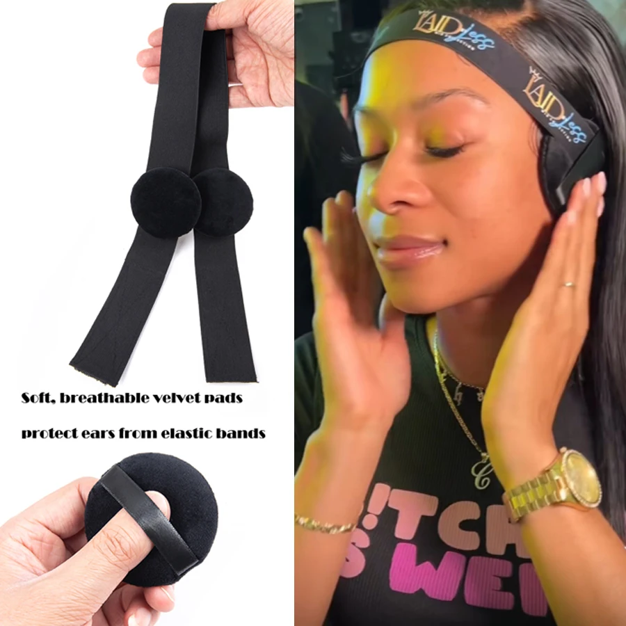 Aliader 1 Tóc Đàn Hồi Cho Tóc Giả Với MagicTape Đầu Edge Đặt Khăn Choàng Viền Vải Len Cho Cố Định Ren Tóc Giả thun Dây Đeo Đầu