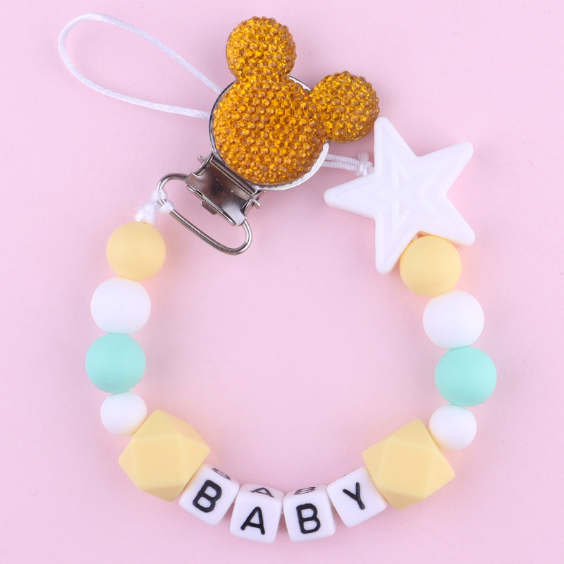 Baby Pacifier คลิปผู้ถือโซ่ซิลิโคน Pacifier CHAIN คลิปเด็ก Teething CHAIN ของขวัญ