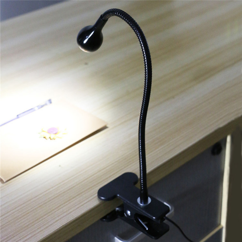 Lámpara de escritorio con clip LED 360 ° Mesa de lectura con cuello de cisne Flexible, luz de lectura para estudio, abrazadera USB para el cuidado de los ojos, iluminación nocturna para libros
