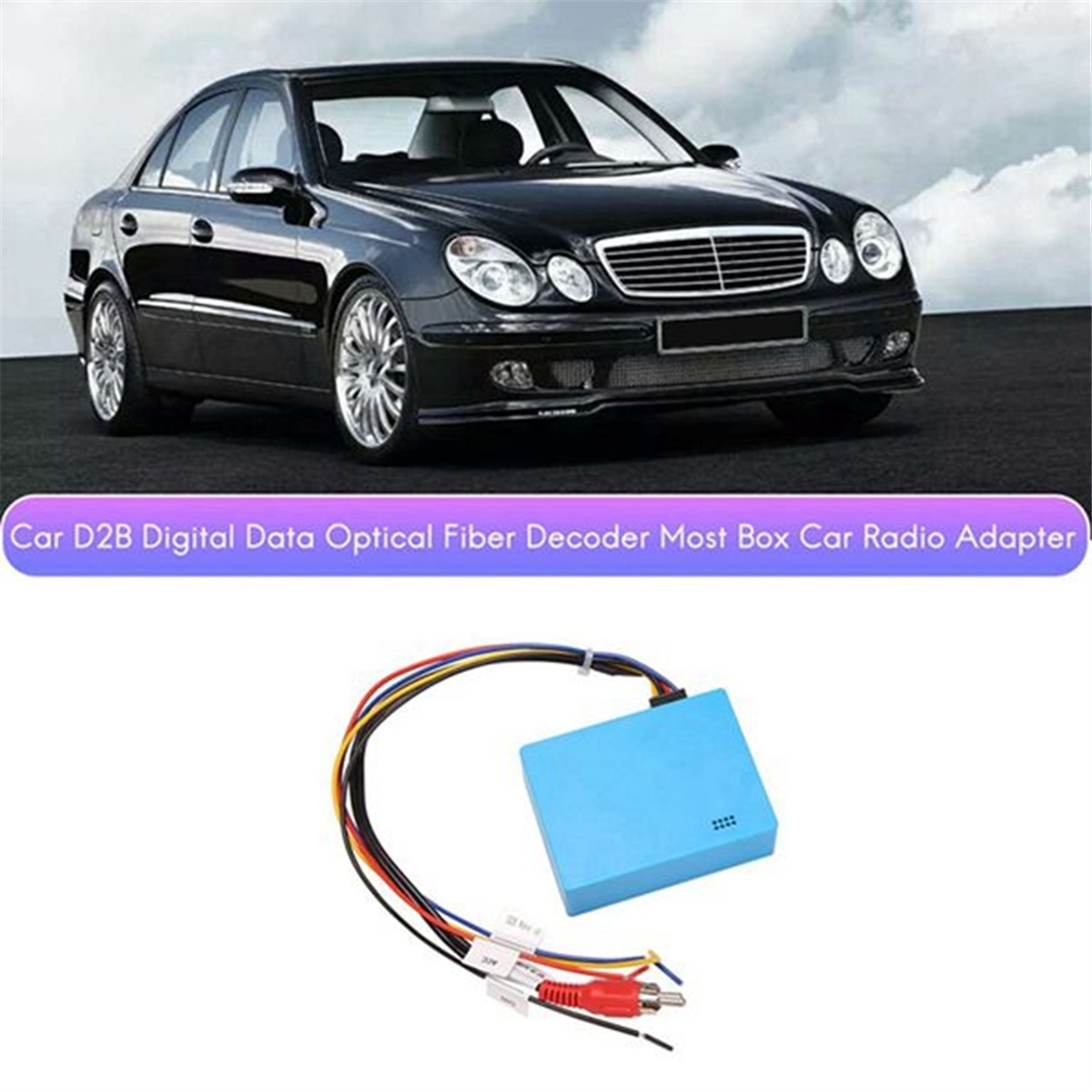 Digital Dados Fibra Óptica Carro Decodificador, Adaptador de Rádio para Mercedes Benz ML CL SL ECS CLK Classe, D2B