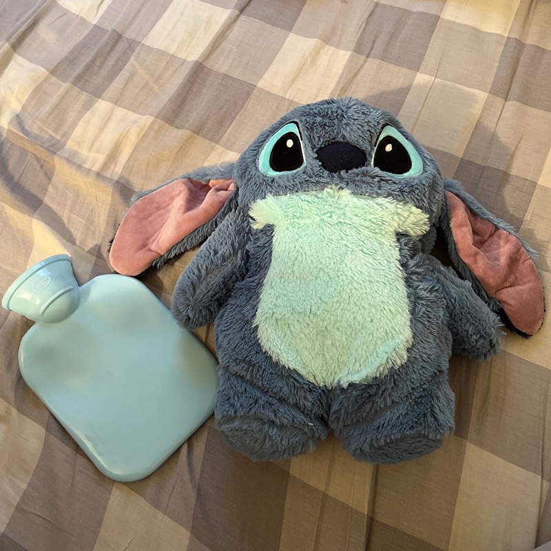 Kawaii Disney Winter Grote Pluche Warmwaterkruik Cartoon Anime Lilo & Stitch Dames Thuis Watervulling Handwarmer Kindergeschenken