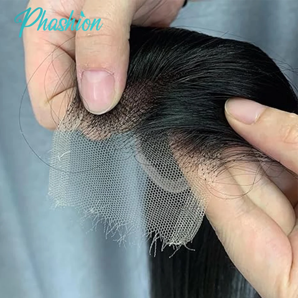 Phashion 4x6 2x6 real hd renda apenas separação profunda cabelo reto ultra-fino fechamento de renda suíça nós minúsculos 100% cabelo humano à venda