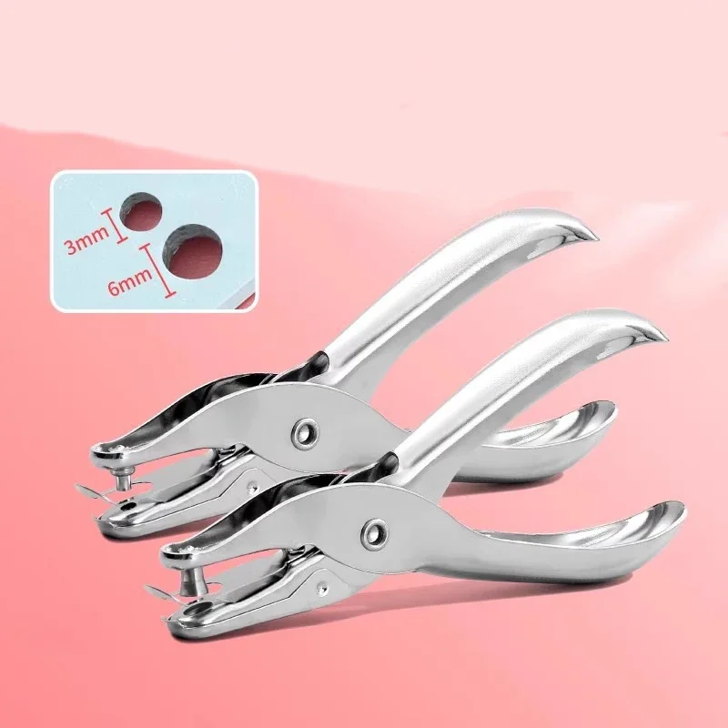 3/6MM Punching Machine รอบหลุมกระดาษเครื่องเขียนหลวมหนังสือเอกสาร Binding Punching น่ารักคู่มือและ Handcrafted