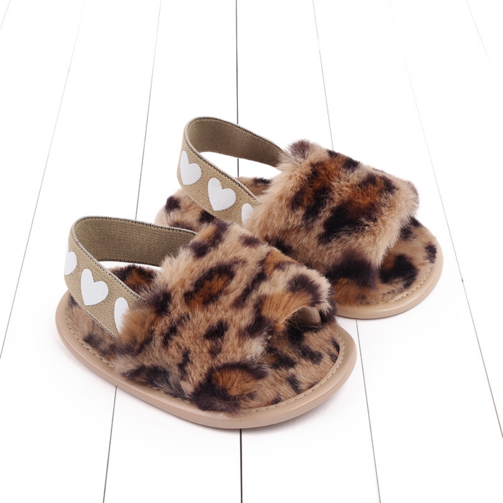 Jlong Thu Đông Sang Trọng Trượt Bé Gái Trái Tim Đế Mềm Giày Sandal Tập Đi Cho Bé Công Chúa Chống Trơn Trượt Cũi Giày 0-18 Tháng