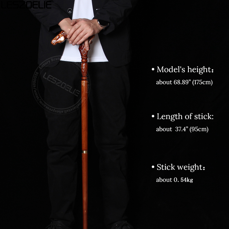 95ซม.ม้า Handle เยอรมัน Beech ไม้เดิน Stick ผู้ชายที่ถอดออกได้ Canes ผู้หญิงไม้เท้าเดิน