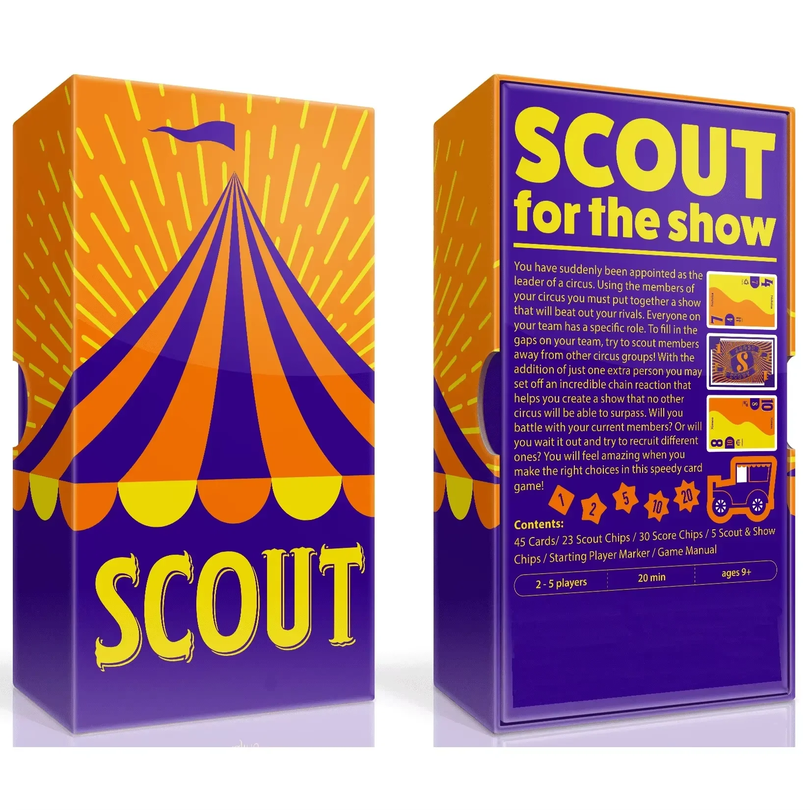 Dobre seu idioma divertido com o jogo de cartas de pôquer Circus Scout – perfeito para noites memoráveis!