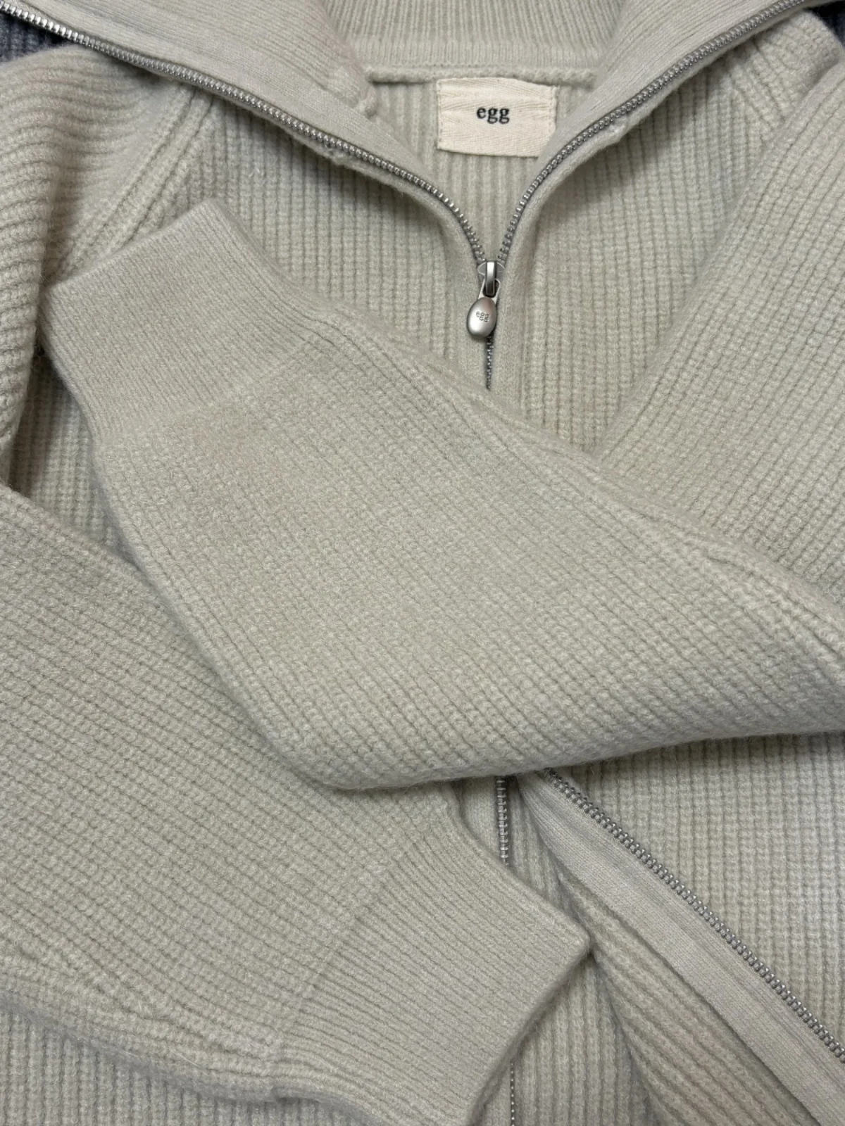 Cardigan de Malha Estilo Dongda Gate com Zíper Duplo e Gola, Moda Coreana, Ajuste Solto, Pesado, para o Dia a Dia