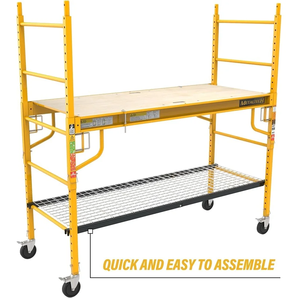 Heavy Duty Storage Shelf Interior Scaffolding 200 lb Capacity Organizers Compatible with Baker Scaffolding Models Efficient