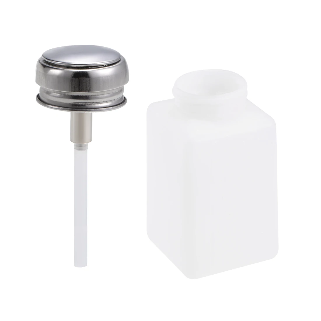 200ML Portable Press Empty Refillable Bottle Liquid Alcohol Pump UV Gel Nail Polish Cleaner Acetone Water Remover Dispenser