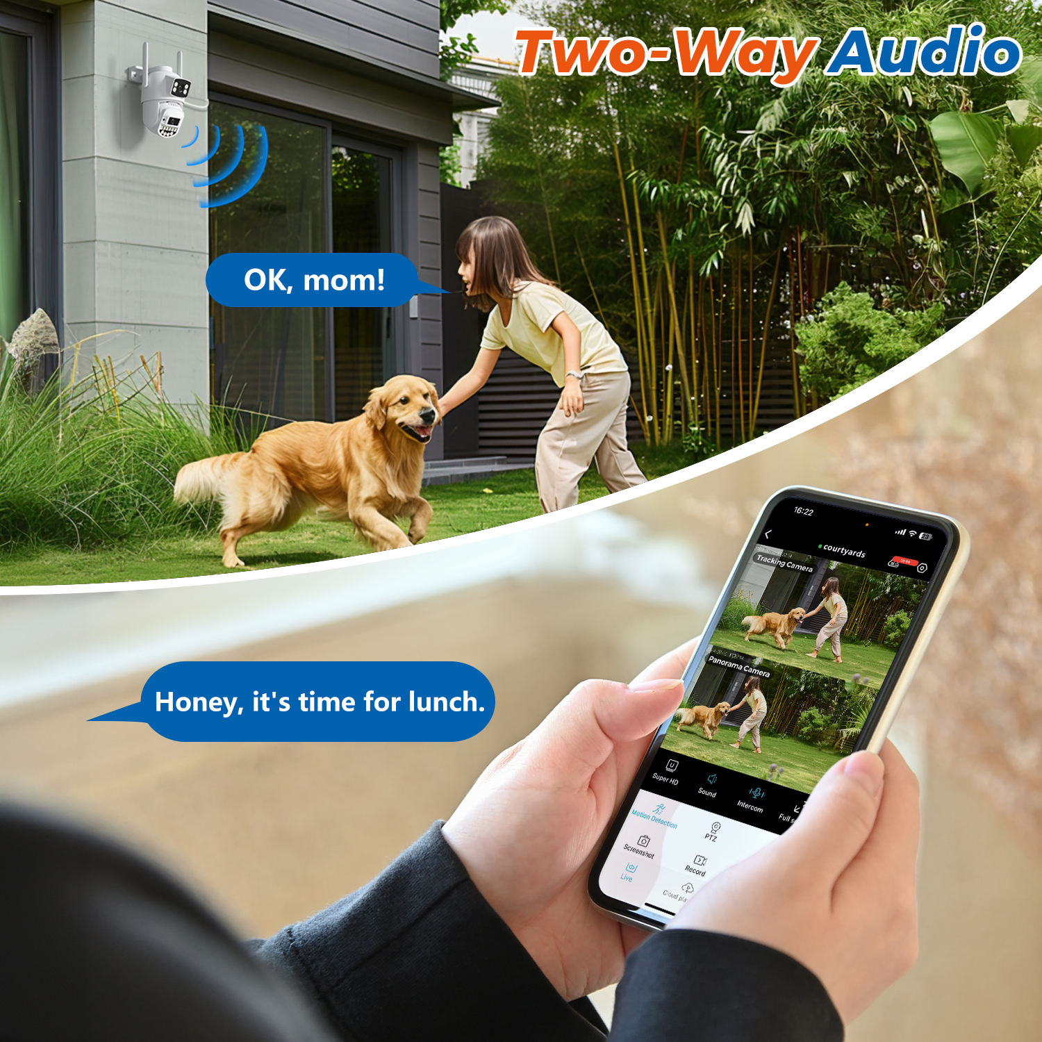 5GHz WiFi Surveillance Camera 4K 8MP Dual Lens AI Human Detection Outdoor Security PTZ IP Cameras 10MP Two-Way Intercom CCTV Cam