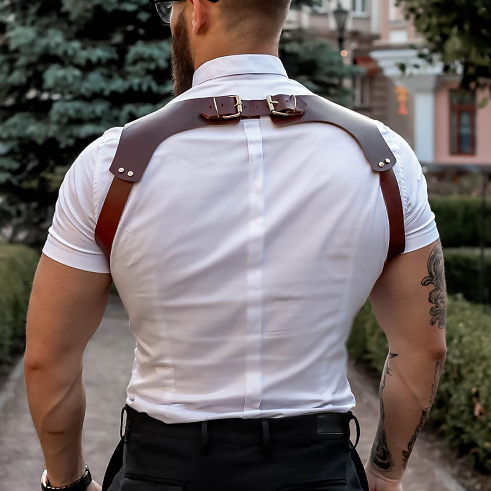 Mode Bretels Herenbroeken Leer Verstelbare Rugzak Bretels Bretels Heren Schouderbanden Volwassen Riem