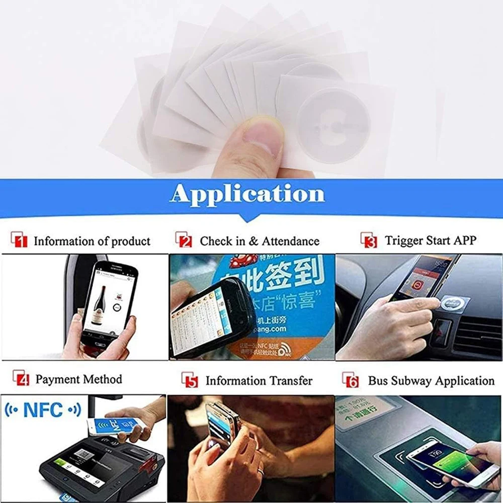 Mifare clássico 1k etiqueta nfc adesivos 13.56mhz rfid adesivo iso 14443a rfid adesivo mifare 1k s50 rfid mifare clássico 1k adesivo