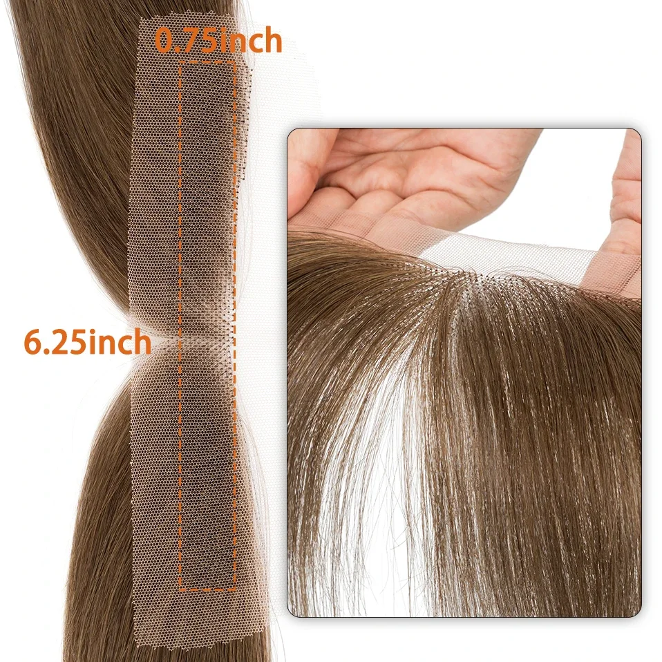 TESS 女性トッパー人毛 10 インチナチュラルヘアラインヘアパッチ脱毛ハンドフックレースシングルノット髪目に見えないかつら