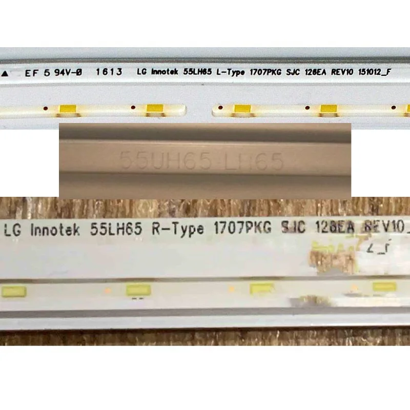 Kits TV's LED Bars CSOT-55LH65-L/R BOE-55UH61-L/R Backlight Strips LG INNOTEK 55LH65 L R-TYPE 1707PKG SJC 126EA REV10 151012 F