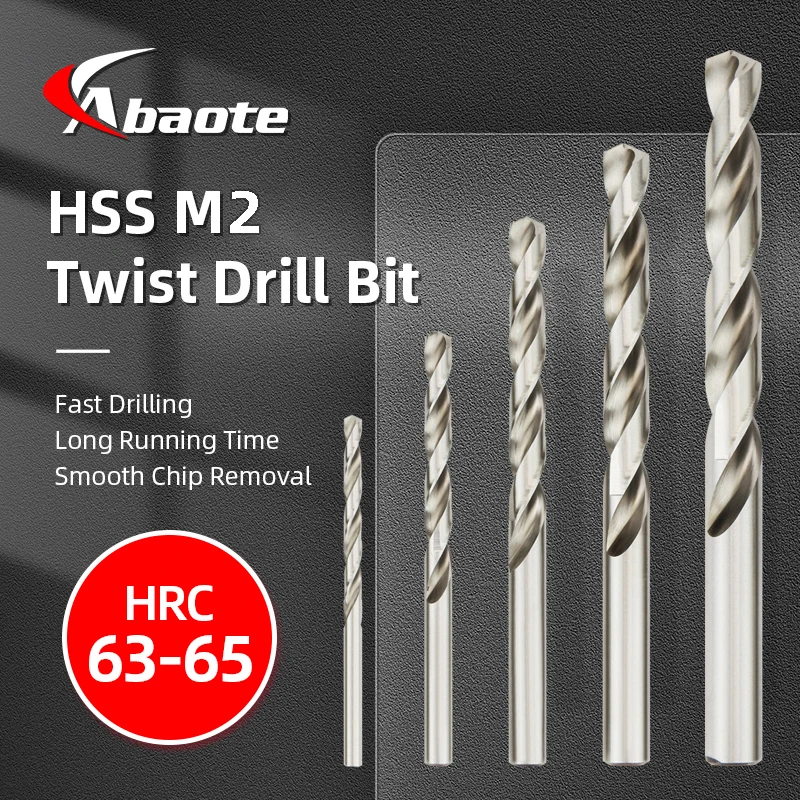 ABAOTE Twist Drill Bit HSS M2 Drill Bit Set 1.0-13.5MM Straight Shank Drill Micro Tools For Metal Electric Drills 1/10PCS