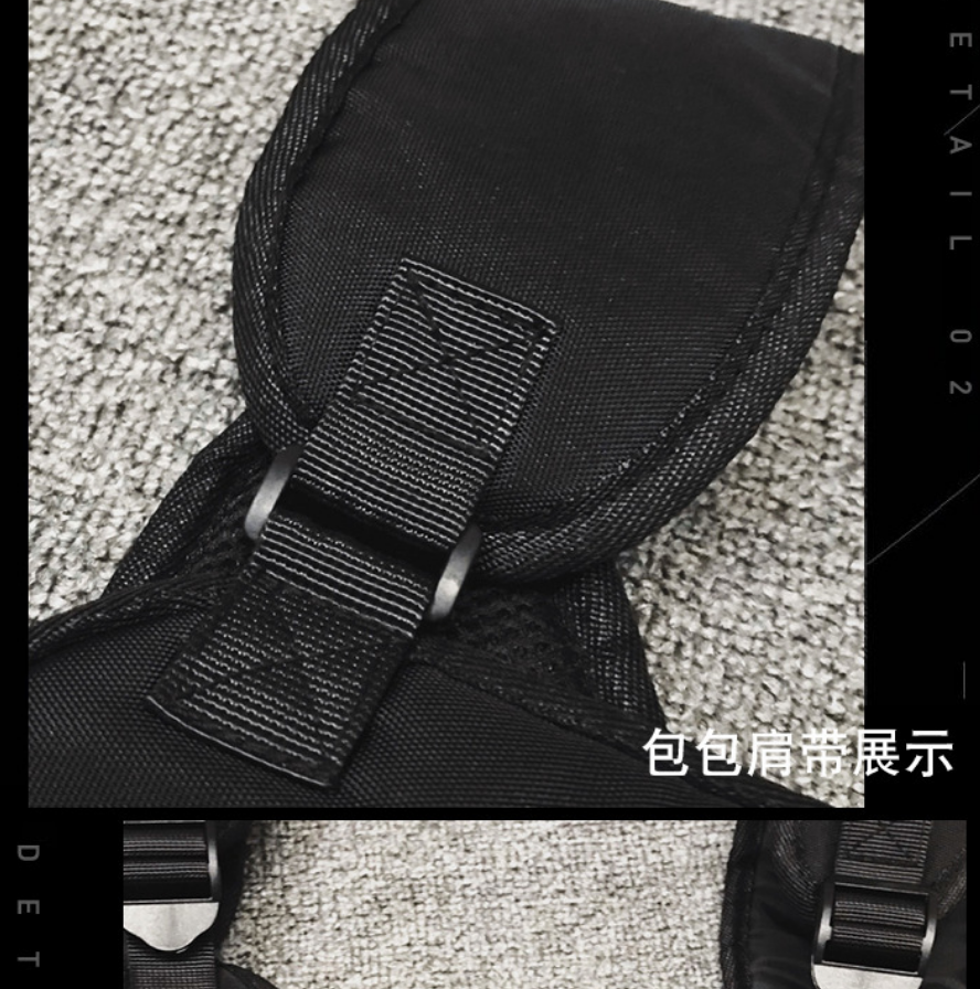 가슴 가방 허리 가방 힙합 streetwear 대용량 스포츠 캐주얼 전술 조끼 가방 남성용