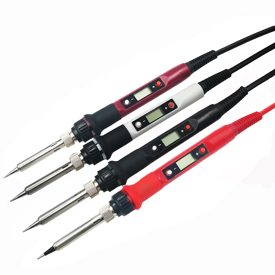 80W/120W Digital Electric Soldering Iron Set Kit 220V 110V Temperature  Adjustable LCD Display Solder Welding Iron Tool Tips