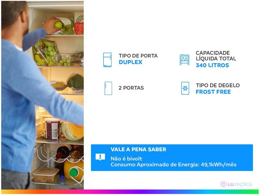 Geladeira Consul Frost Free Duplex 340L Branca com Prateleiras Altura Flex 220V CRM39ABBNA - 220V