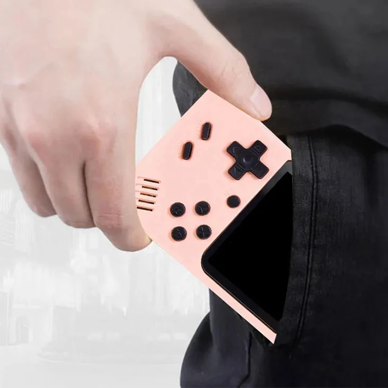 Mini consola de videojuegos portátil Retro, 8 bits, 3,0 pulgadas, LCD en Color, reproductor de juegos en Color para niños, construcción en 500 juegos