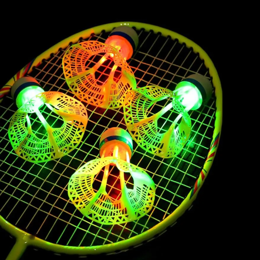1/2/5 Pack LED Badminton Shuttles - Verlichting Glow In The Dark Badminton Birdies Badminton Praktijk Winddichte Shuttles
